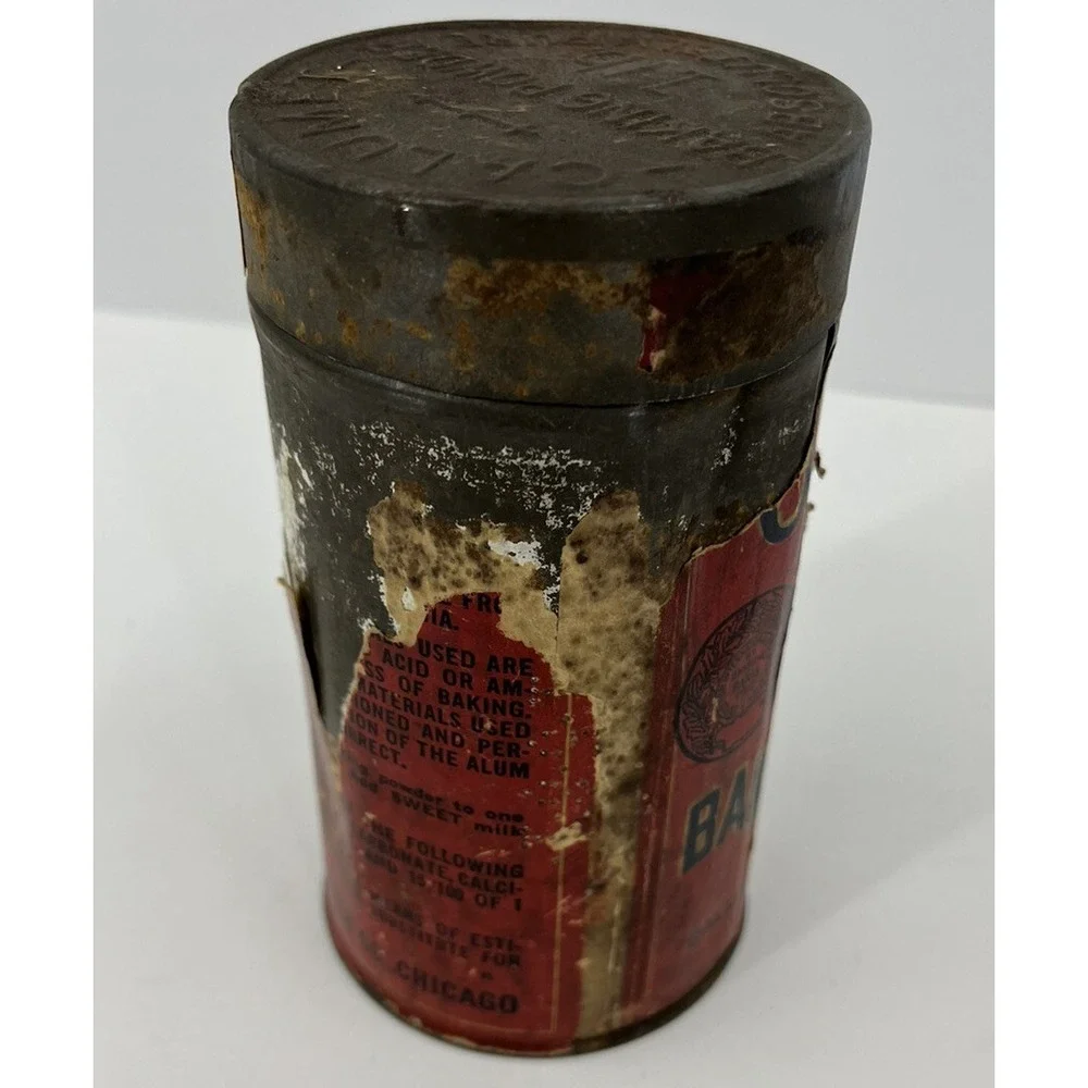 Vintage Calument Baking Powder Tin Paper Label Early Advertising 1 Pound